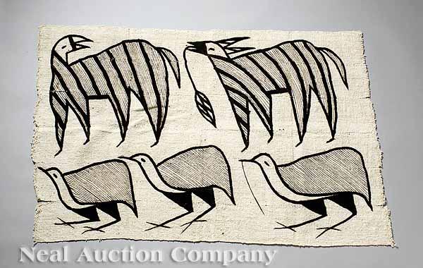 Appraisal: An African Wall Hanging bird and gazelle design overall height