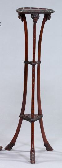 Appraisal: Fine Edwardian Mahogany Fern Stand ca the circular turned and