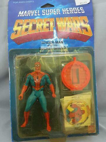 Appraisal: Spider-Man Secret Wars with Shield Mattel Top had been opened