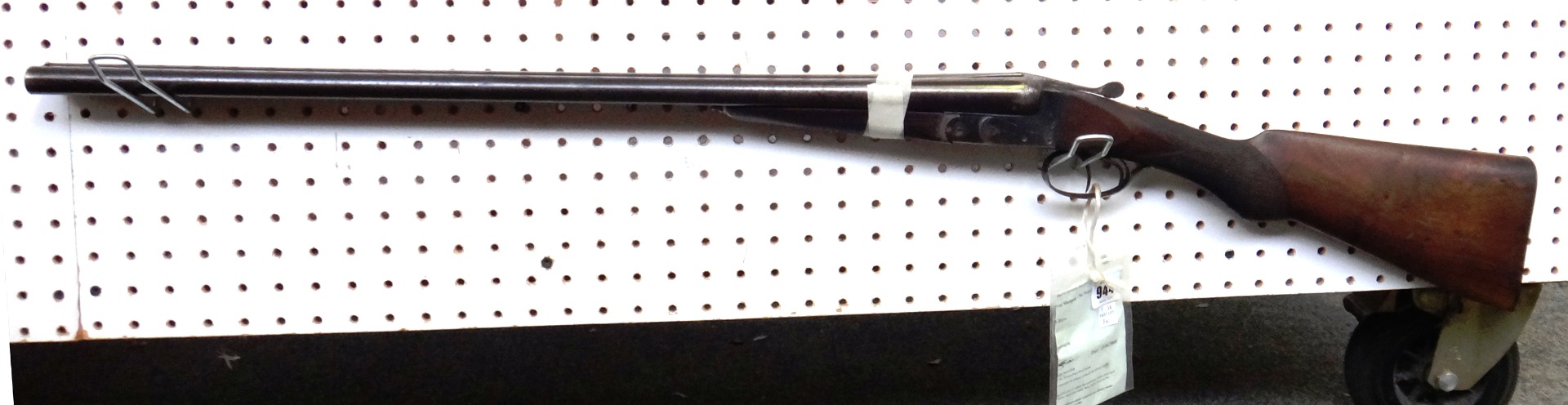 Appraisal: A bore French double barrel shotgun with plain steel barrels