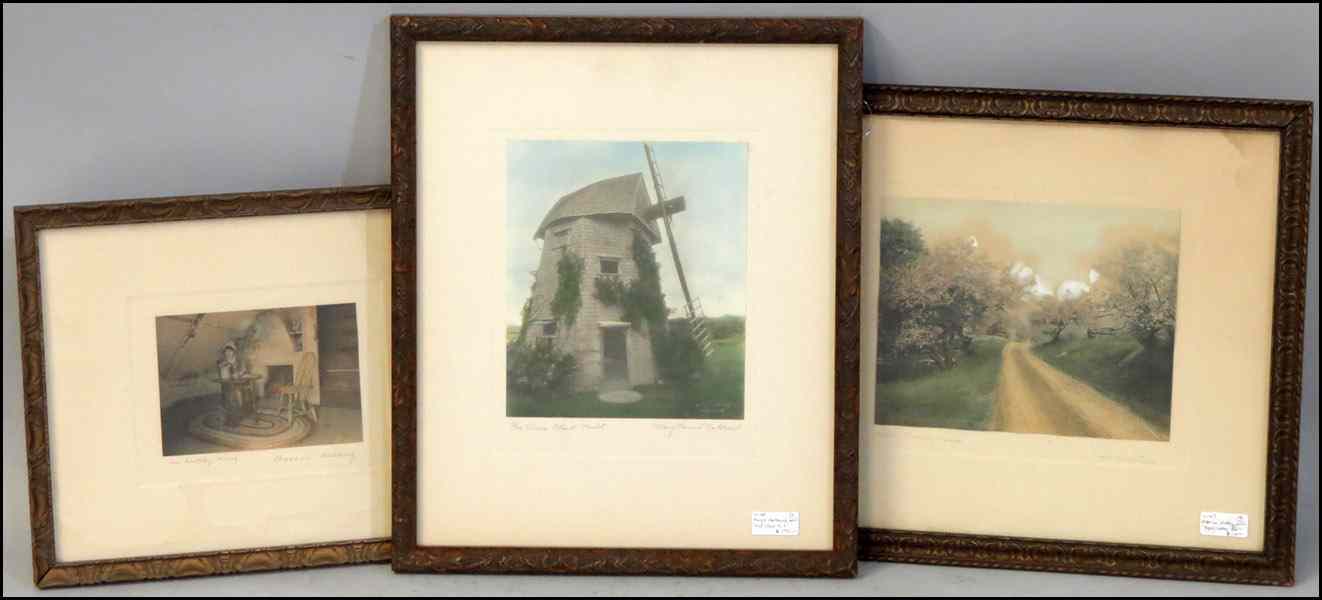 Appraisal: GROUP OF THREE FRAMED WALLACE NUTTING COLOR PRINTS The Empty