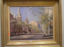 Appraisal: BRUCE FLETCHER COLLINS STREET OIL ON CANVASBOARD