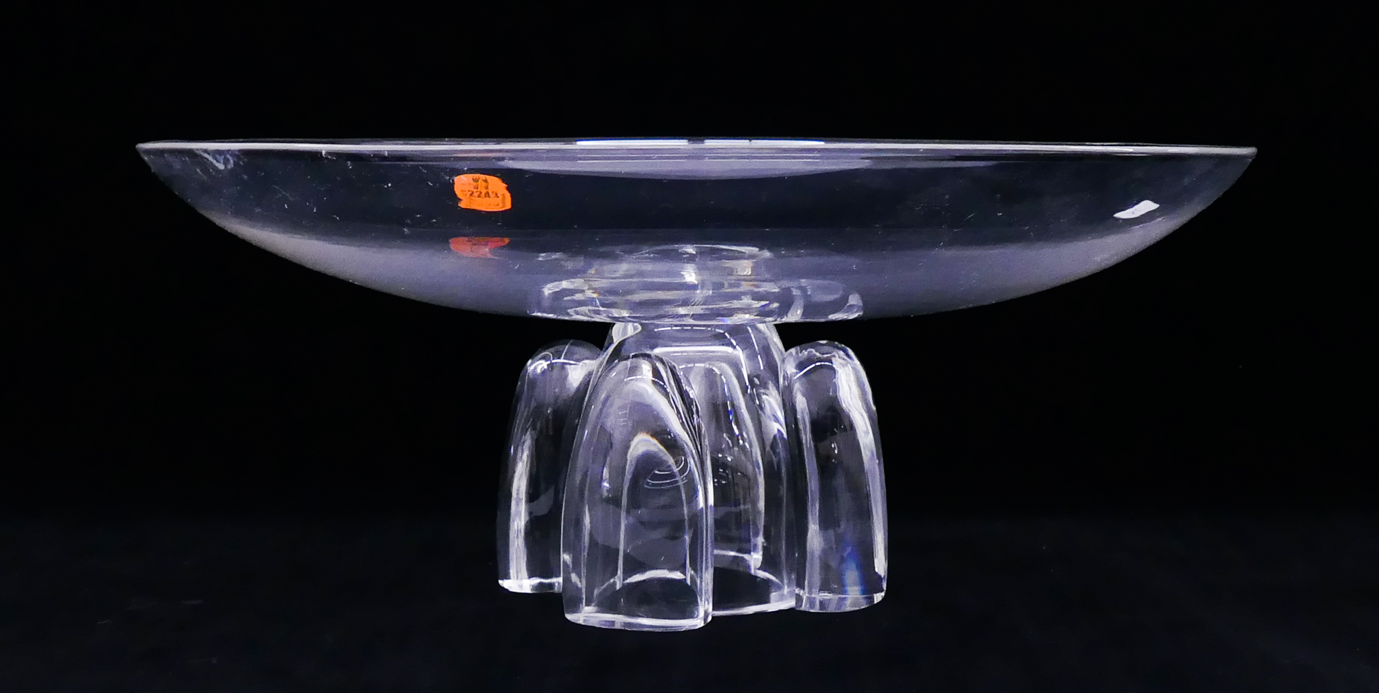 Appraisal: Steuben Crystal Pedestal Center Bowl- x ''