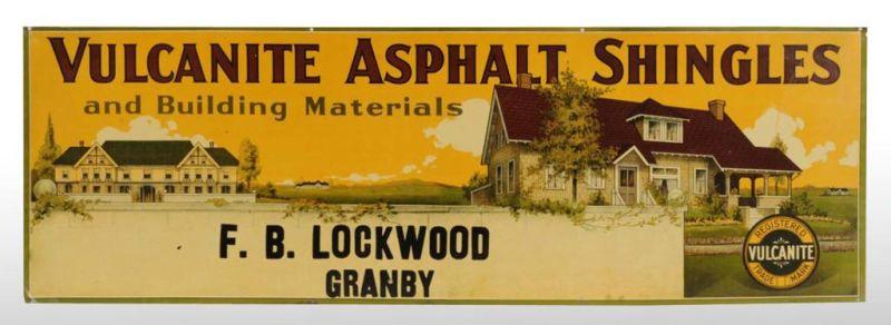 Appraisal: Tin Vulcanite Shingles Sign Description s to s Great color