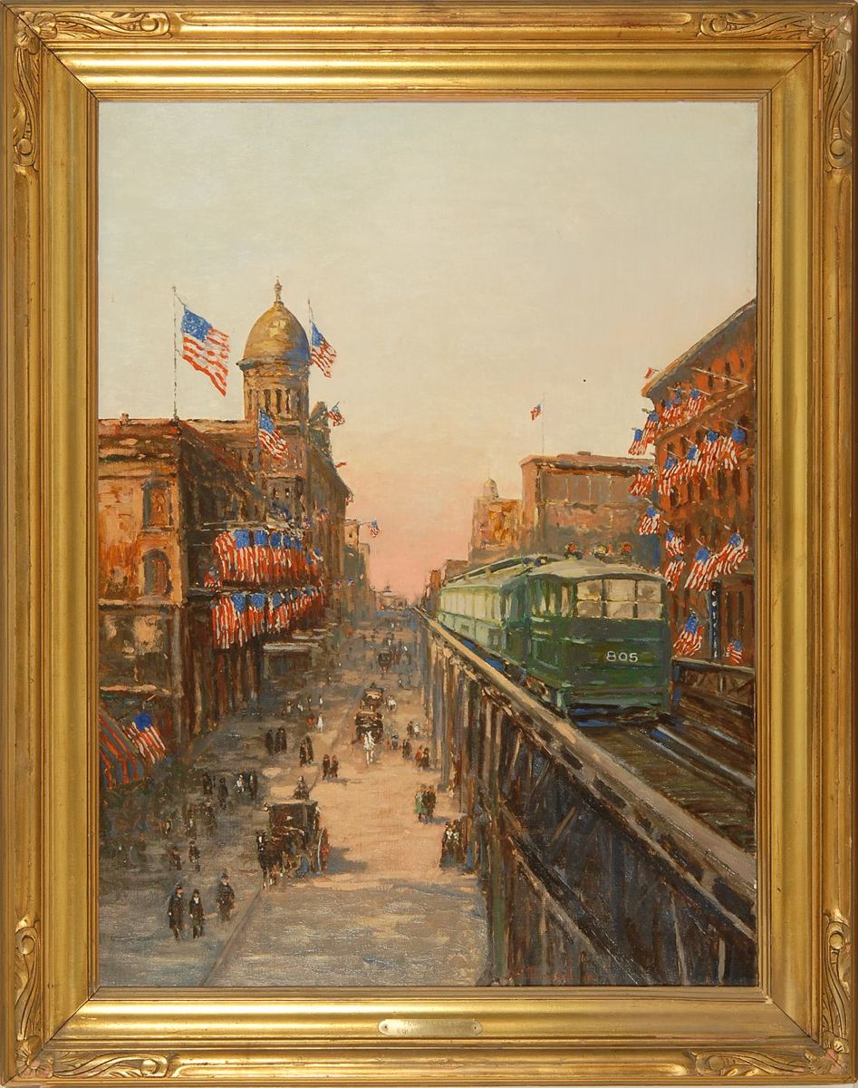 Appraisal: FRANKLIN EDWARD MORRISAmerican Fourth of July - th Avenue From