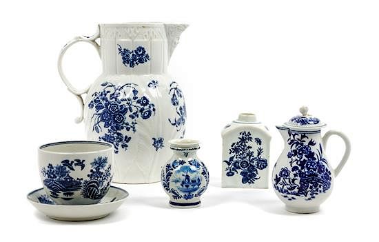 Appraisal: A Group of Transferware Porcelain Table Articles Height of tallest