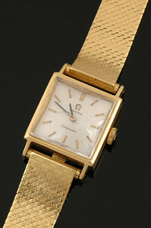 Appraisal: OMEGA LADIES AUTOMATIC GOLD WRISTWATCH