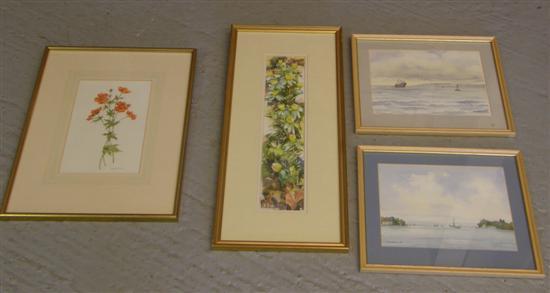 Appraisal: Pair of watercolours by E O Dorre seascapes by Suzanne