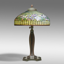 Appraisal: Tiffany Studios DOGWOOD BAND TABLE LAMP USA c leaded glass