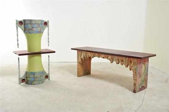 Appraisal: attributed to SOL SHAPIRO - A LOW TABLE AND OBJECT