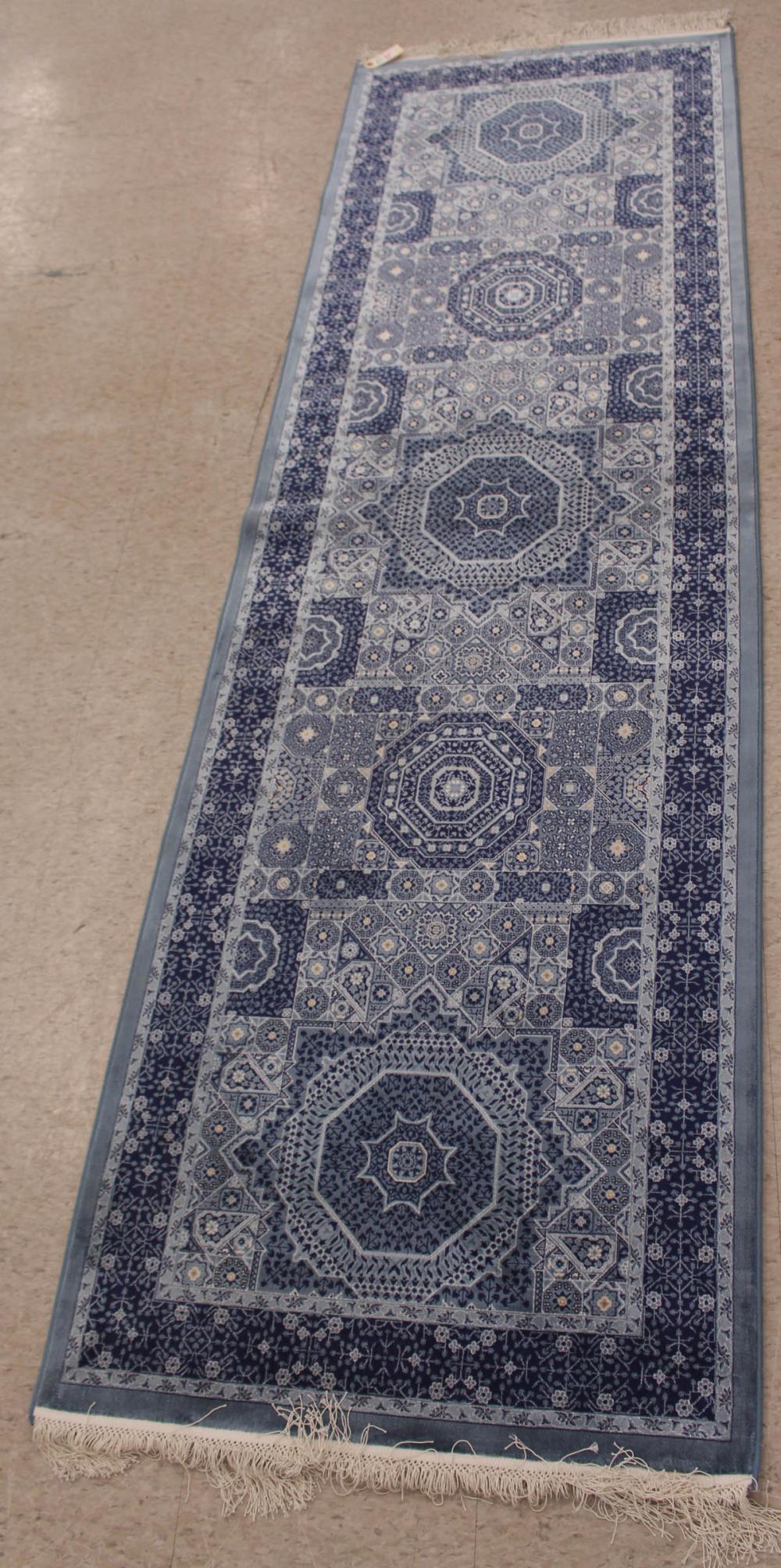 Appraisal: HAND KNOTTED TURKISH 'BAMBOO SILK' AREA RUG overall geometric design