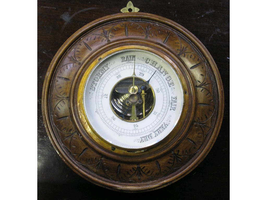 Appraisal: Walnut framed barometer