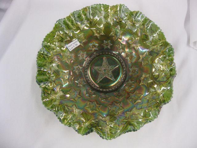 Appraisal: Carnival Glass Bowl Millersburg rare Many Star and variations pattern