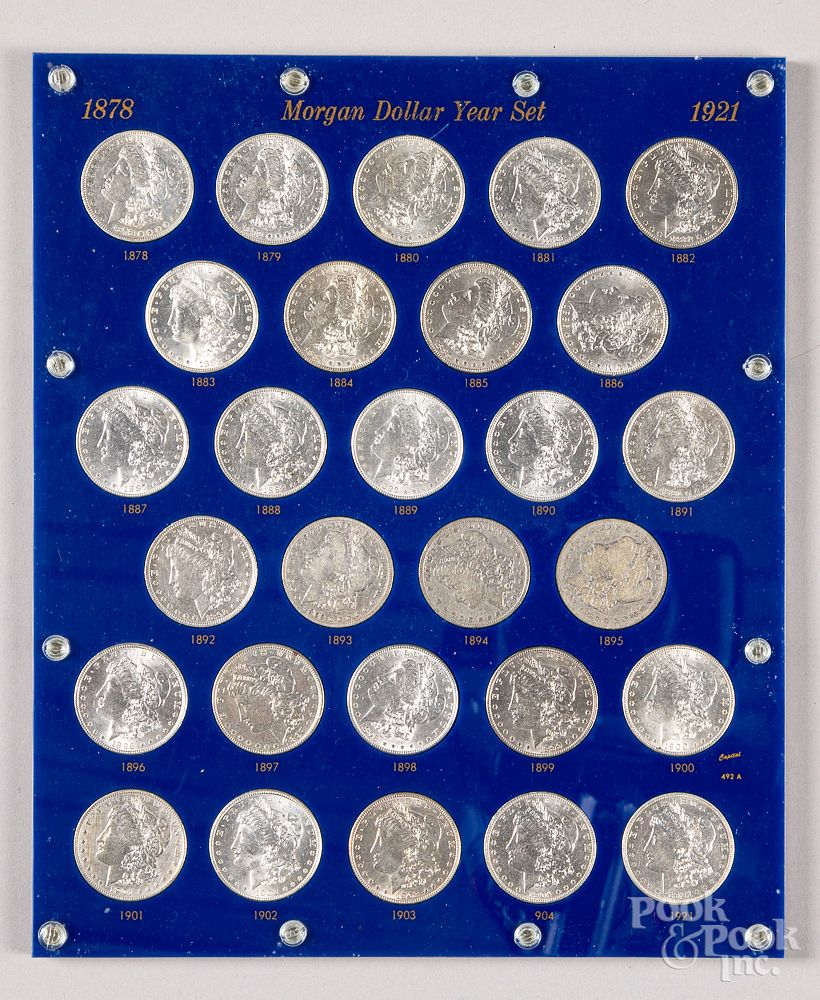 Appraisal: Morgan silver dollar year set Morgan silver dollar year set