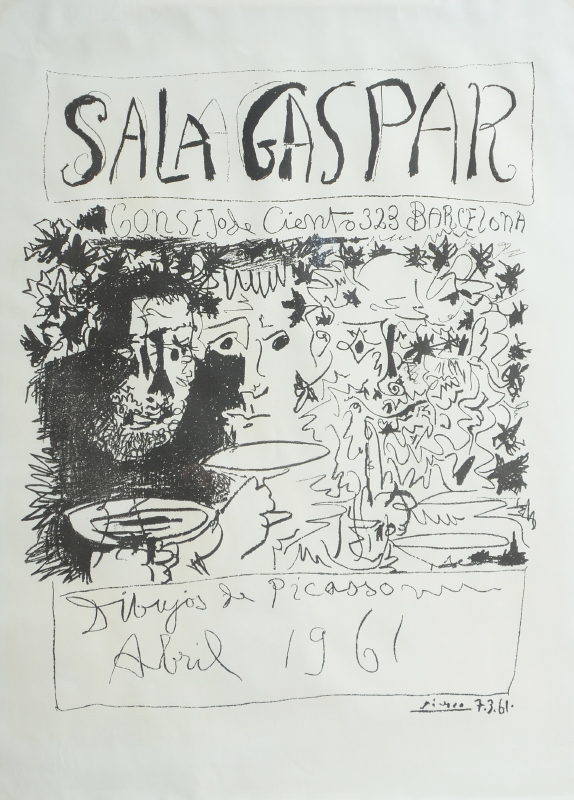 Appraisal: PICASSO Pablo Spanish - Poster for Sala Gaspar Lithograph sight