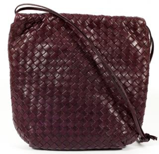 Appraisal: BOTTEGA VENETA INTRECCIATO PURPLE LEATHER BAG BOTTEGA VENETA INTRECCIATO PURPLE