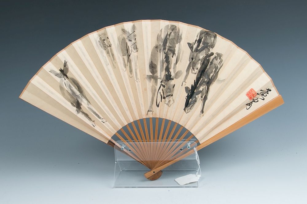 Appraisal: AFTER HUANG ZHOU - ZHAO PUCHU - FAN Depicting running