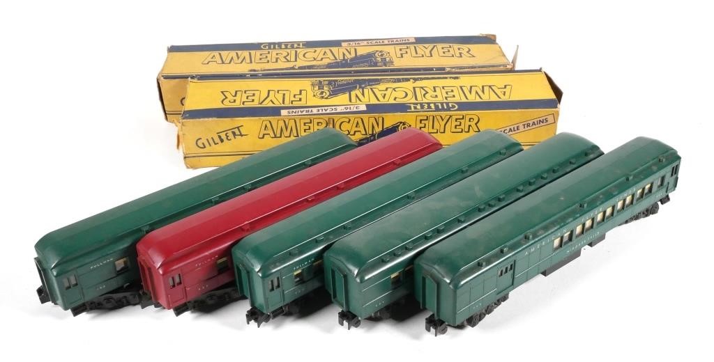 Appraisal: AMERICAN FLYER PULLMAN CARS AND Set of five American Flyer