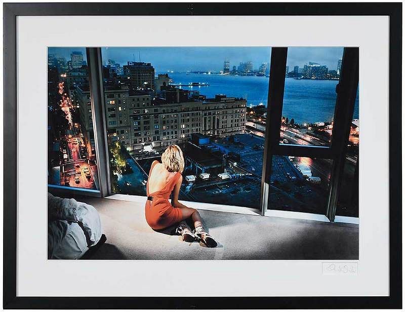 Appraisal: David Drebin Canadian America b Girl in the Orange Dress