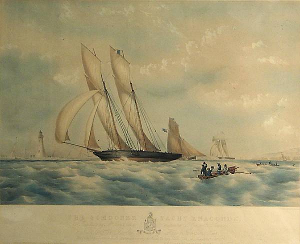 Appraisal: Thomas Goldsworth Dutton British born circa - The Schooner Yacht