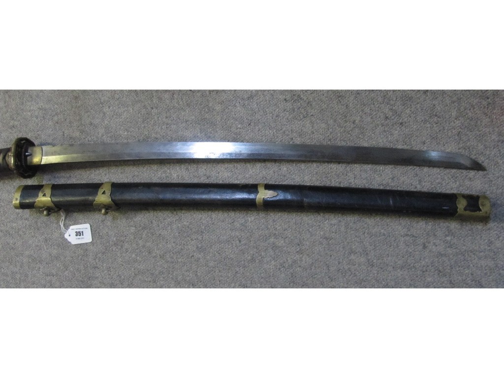 Appraisal: A Japanese sword in scabbard