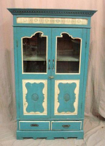 Appraisal: Wedgwood Blue Cream Painted Door Drawer Cabinet Dimensions wide x