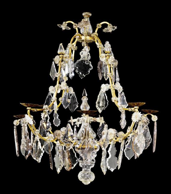 Appraisal: CHANDELIER late Louis XV Paris th century Bronze and brass