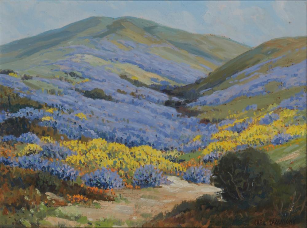 Appraisal: Carl Sammons - Oakland CA Bush Lupin Oil on masonite