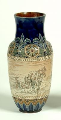 Appraisal: A DOULTON LAMBETH VASE by Hannah Barlow of ovoid form