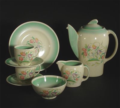 Appraisal: Dresden' a Susie Cooper Production Kestrel coffee set for six