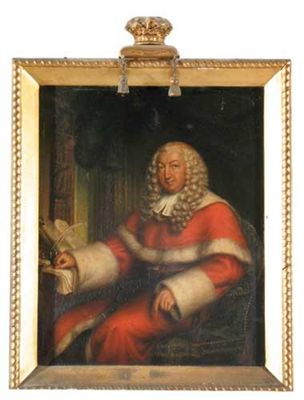 Appraisal: English School th Century Portrait of a Judge possibly Lord