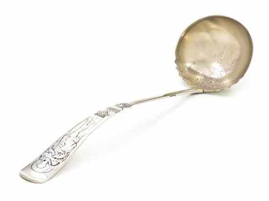 Appraisal: An American Sterling Silver Soup Ladle Gorham in the Fontainebleu