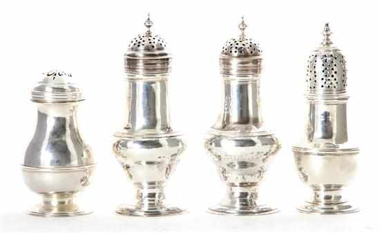 Appraisal: George I Britannia silver shaker by Francis Turner and other