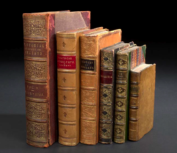 Appraisal: Collection of Twenty-Nine Leather and Part-Leather Decorative Bindings h -