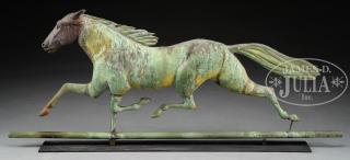 Appraisal: RARE LARGE DEXTER COPPER RUNNING HORSE WEATHERVANE Late th century