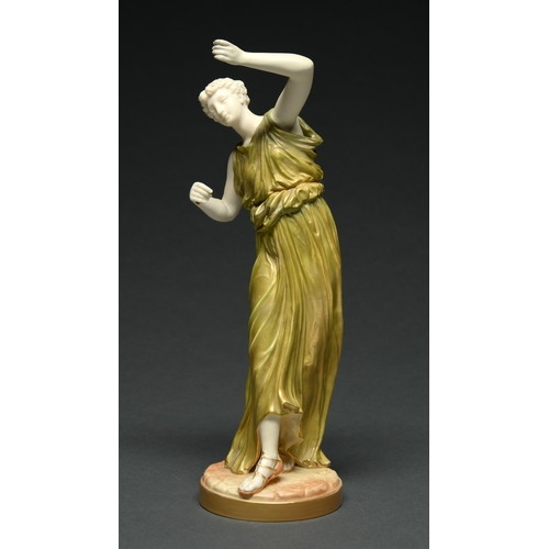 Appraisal: A Royal Worcester shot enamels figure of a dancer c