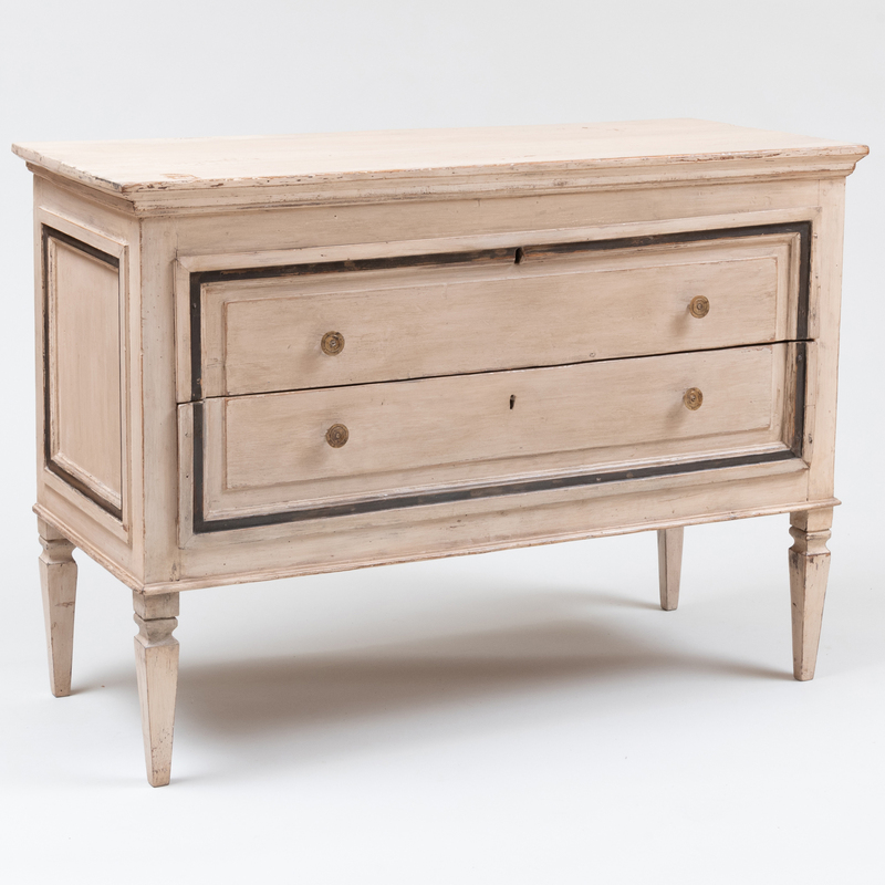 Appraisal: Italian Neoclassical Painted Chest of Drawers x ft x in