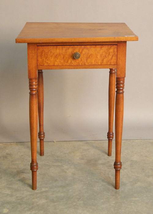 Appraisal: Sheraton maple and birch one drawer stand th c h