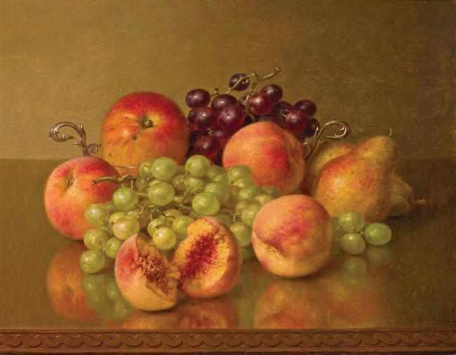 Appraisal: ROBERT S DUNNING American - Fruit on a Tabletop oil