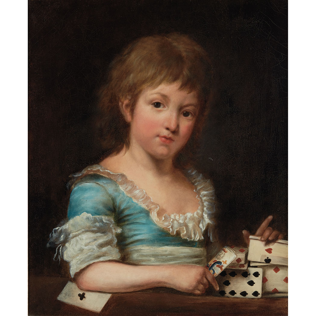 Appraisal: English School th Century Young Girl Building a House of