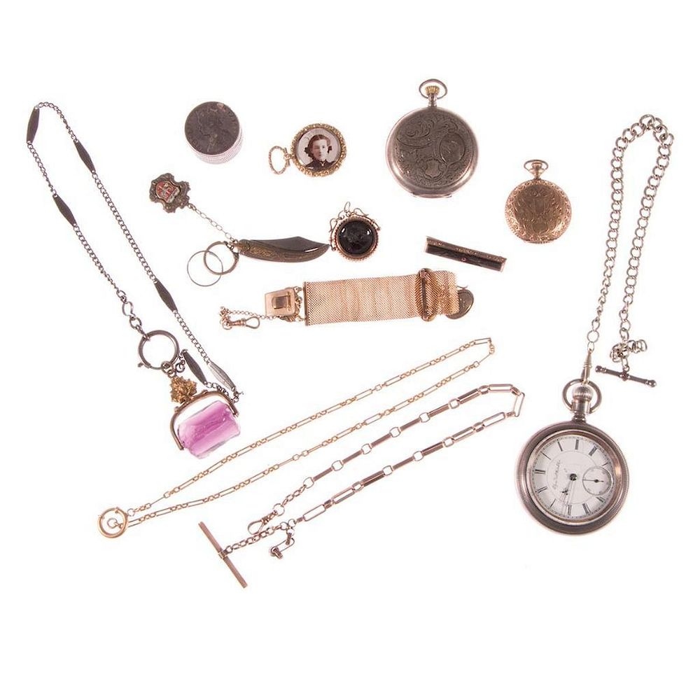 Appraisal: Collection of vintage jewelry watches and accessories in silver gold-filled