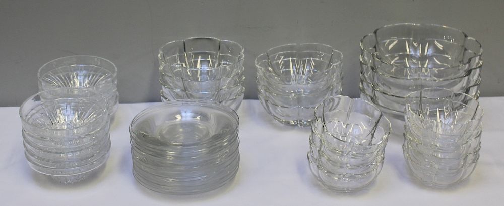 Appraisal: BACCARAT Signed Grouping of Bowls Plates To include x plates