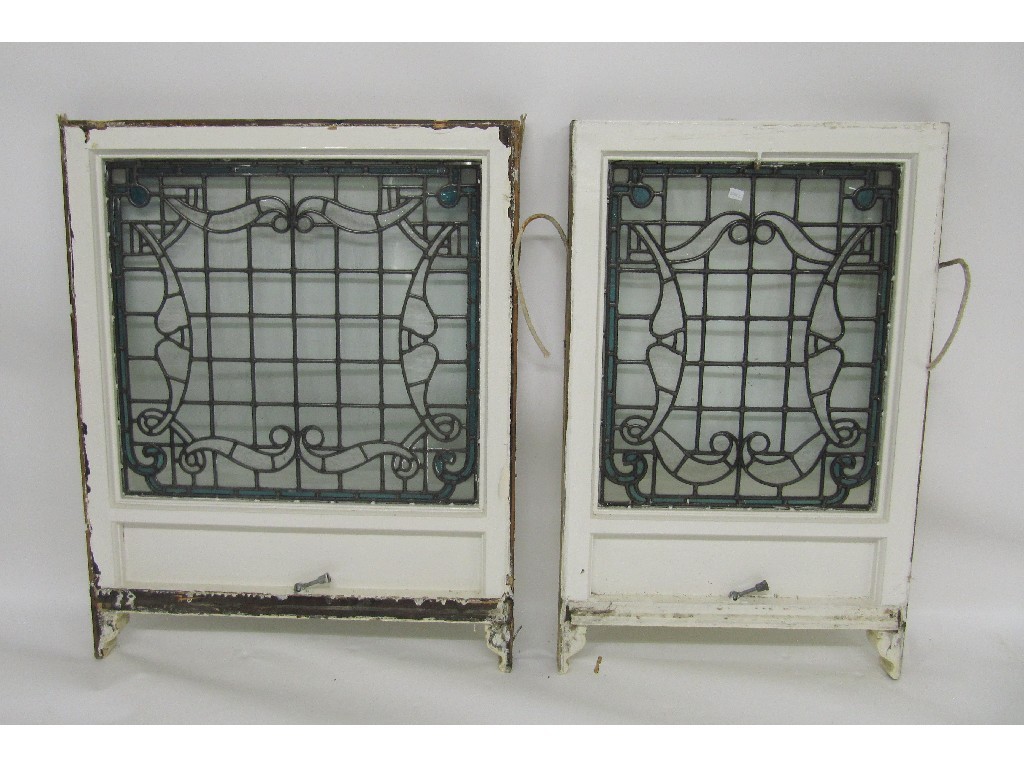 Appraisal: Four assorted Victorian leaded and stained glass windows cm highx