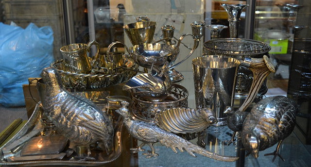 Appraisal: A collection of silver and silver plated wareto include two