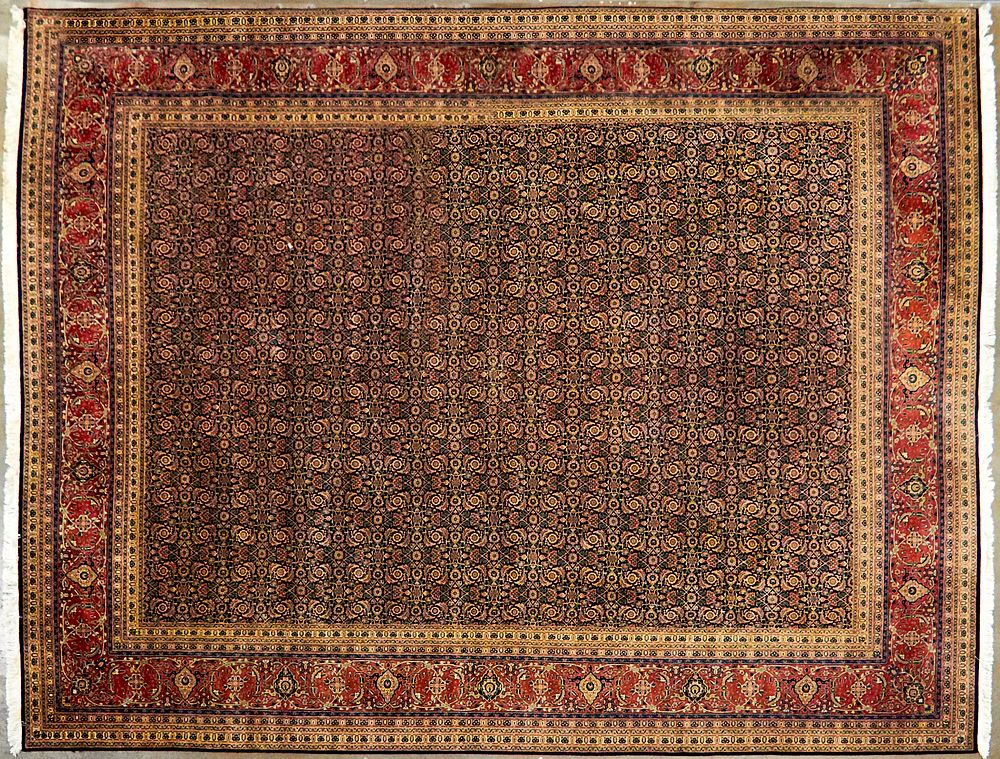 Appraisal: Large Woolmark Persian Wool Rug ' x ' Large Woolmark