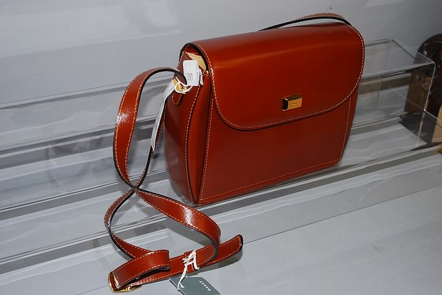 Appraisal: Bally Brown leather handbag with tan stitching Neiman Marcus price