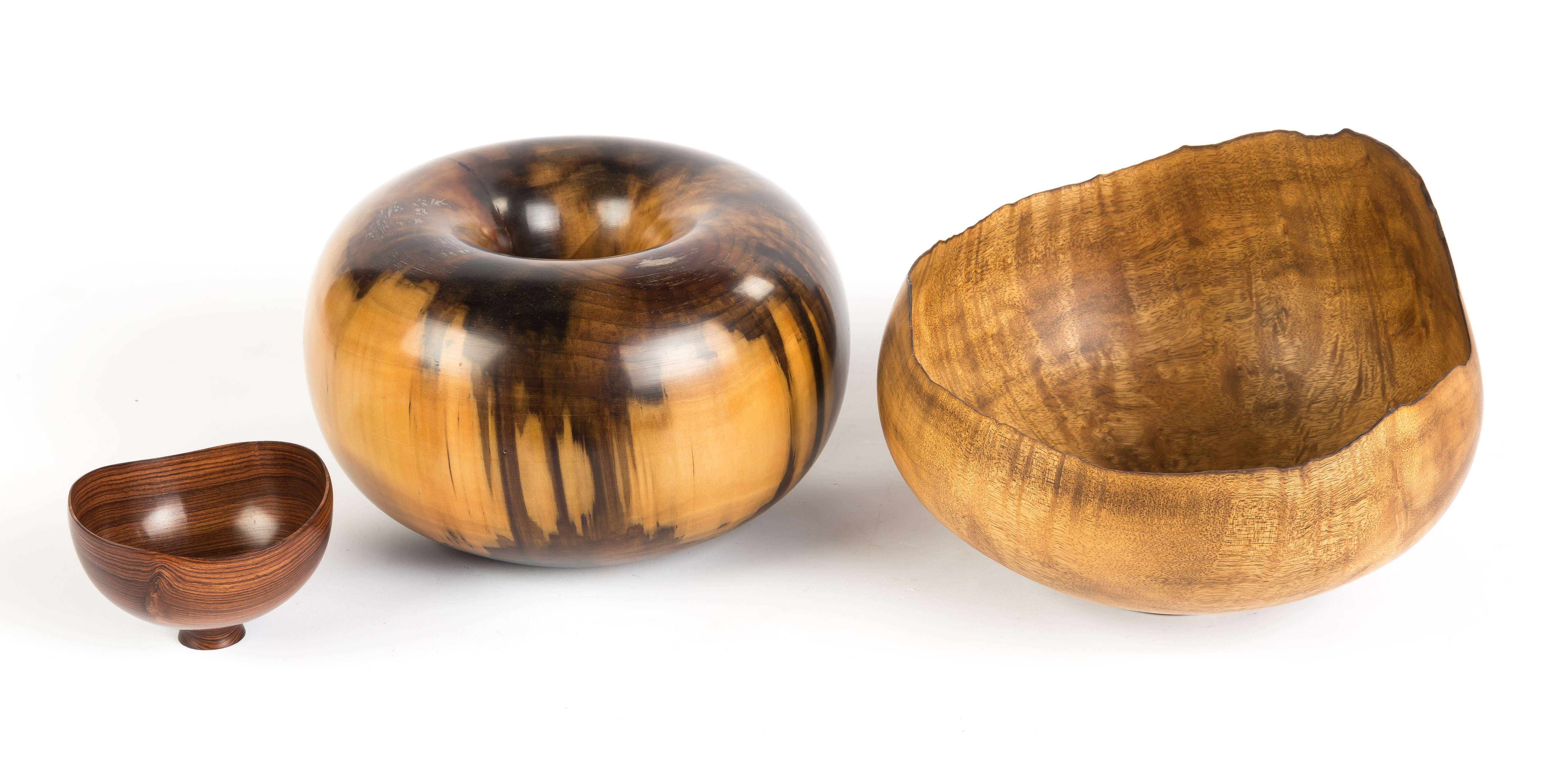 Appraisal: Ed Moulthrop American th century Tulip Wood Donut Bowl c