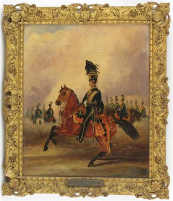 Appraisal: Attributed to Henry Martens d A mounted officer of the