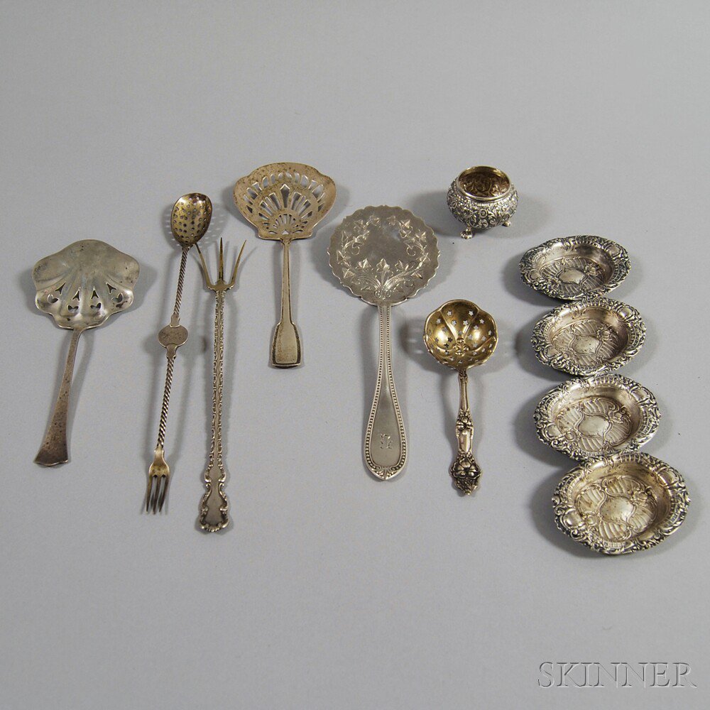 Appraisal: Eleven Pieces of Assorted Sterling Silver Flatware and Tableware a