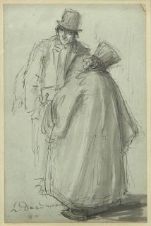 Appraisal: Drawing Attributed to Honore Daumier Attributed to Honore Daumier French